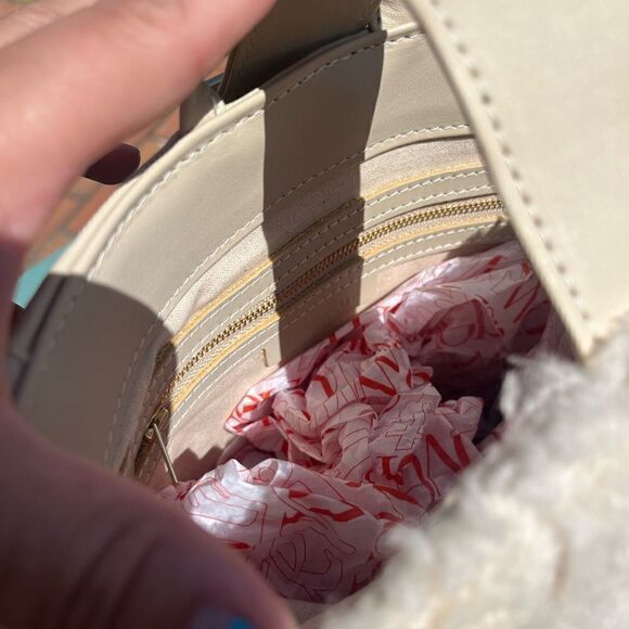 Primecut Shearling Shapes Patchwork Sling Bag NWT - Picture 10 of 14